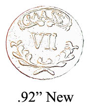 7th Massachusetts Regiment c.1781 button